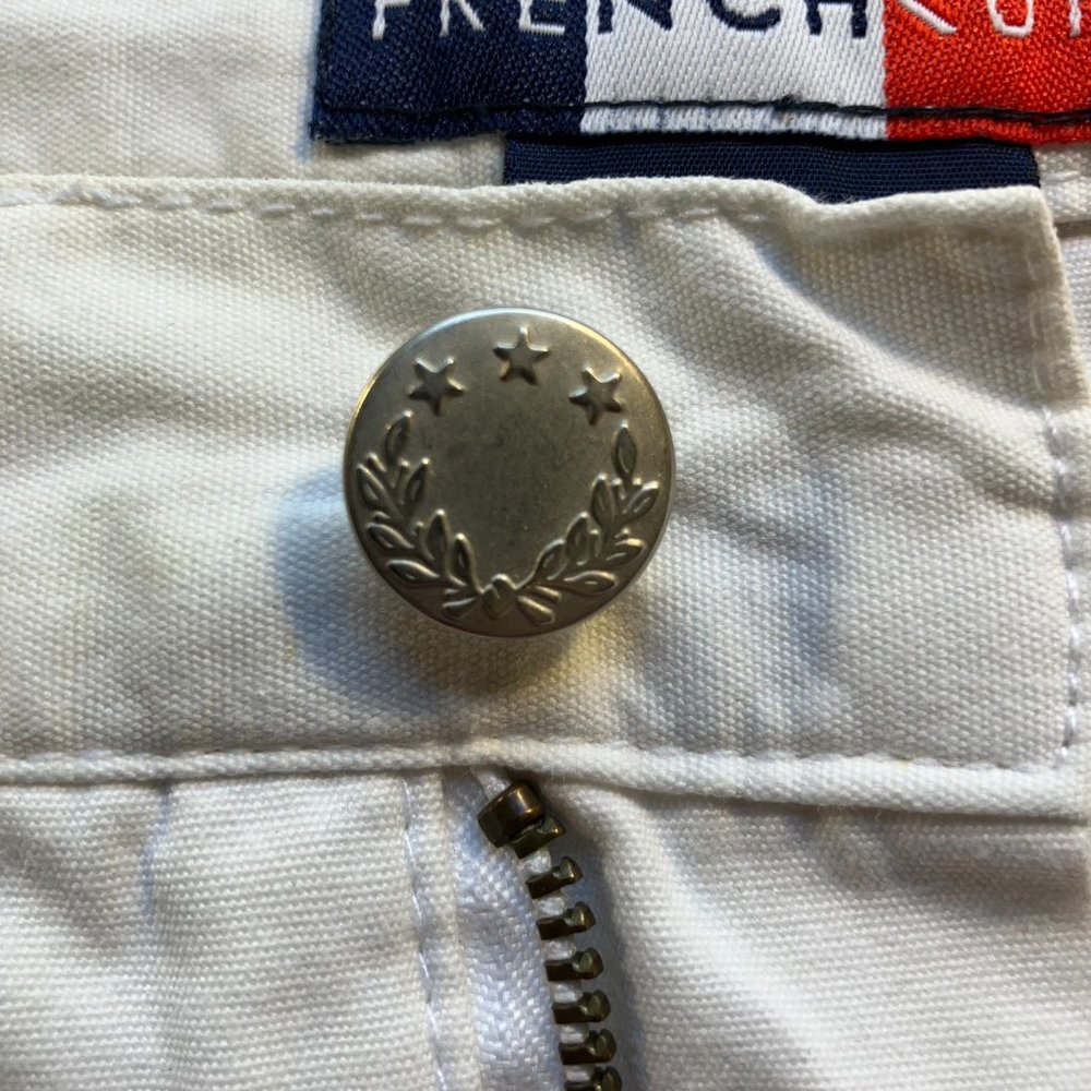 French Cuff White Cotton Skirt Size 10 - Picture 2 of 5